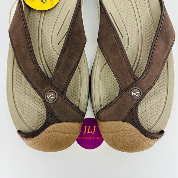 KEEN Men\'s Waimea TG Java Leather Toe Bumper Flip-Flop Sandals 1029128 Size 13 main image 5